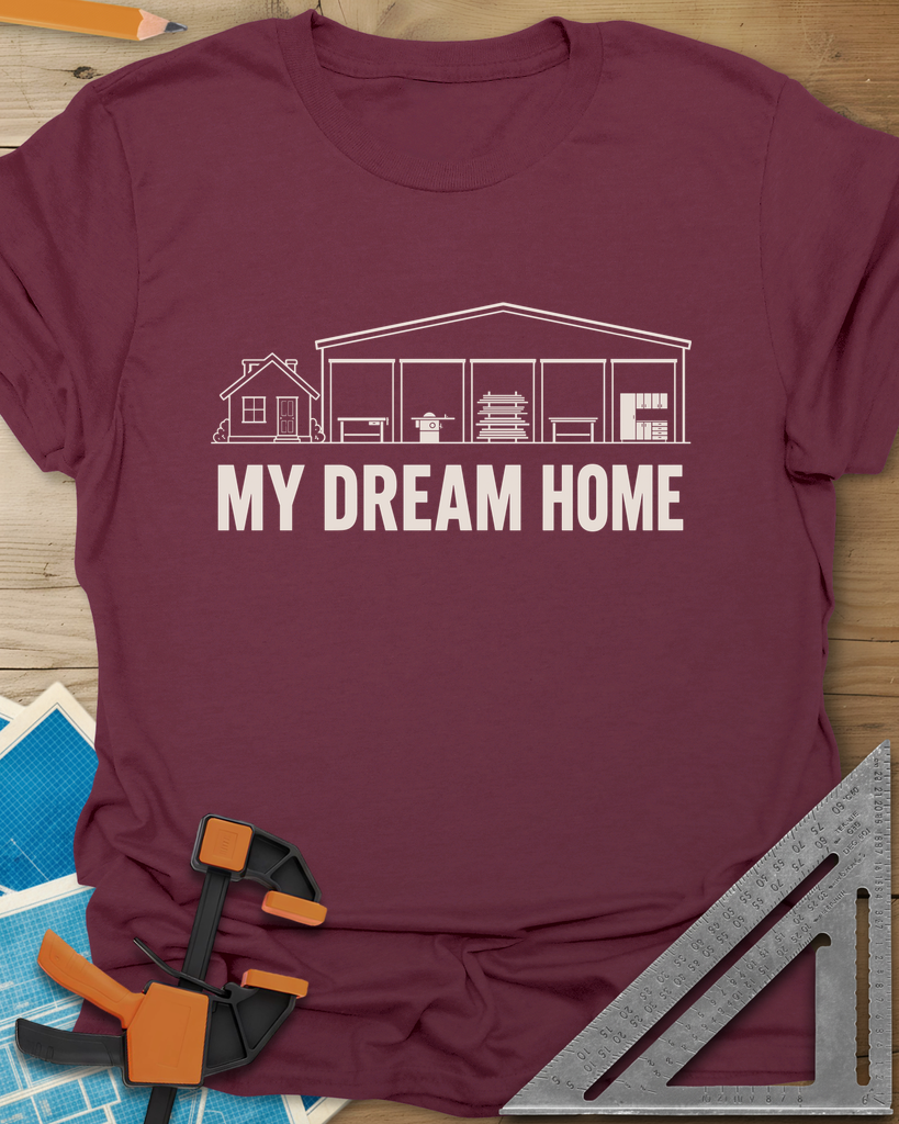 Dream Home Tee — maroon