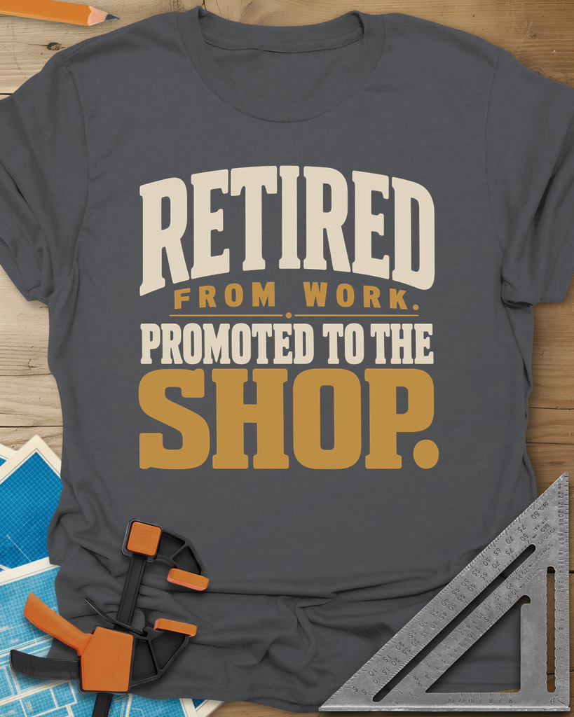 Retired Promoted Tee — charcoal
