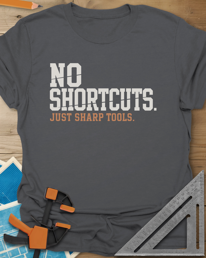 Sharp Tools Tee — charcoal