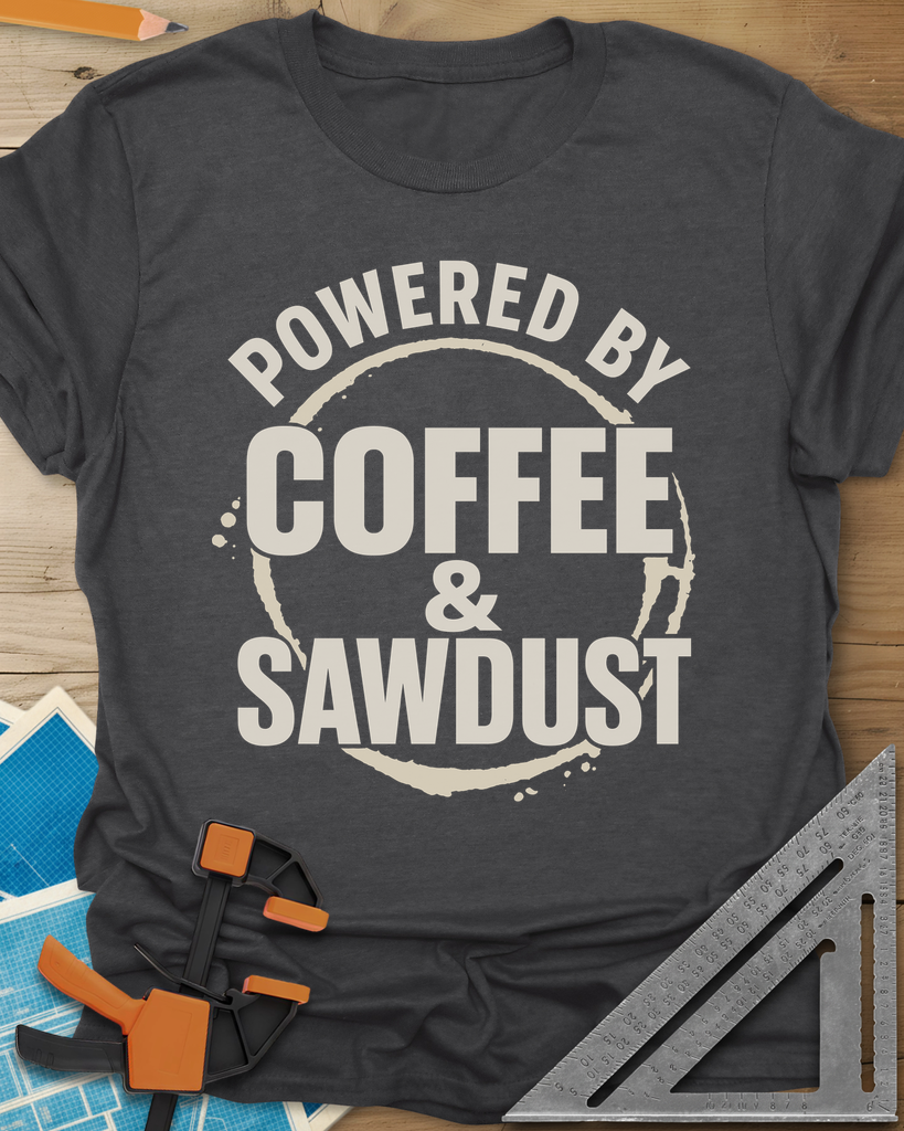 Coffee & Sawdust Tee — dark_heather_grey