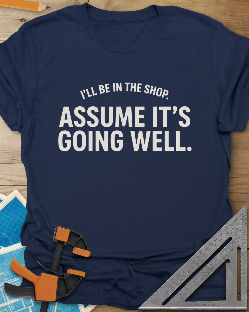 Assume It's Going Well Tee — navy
