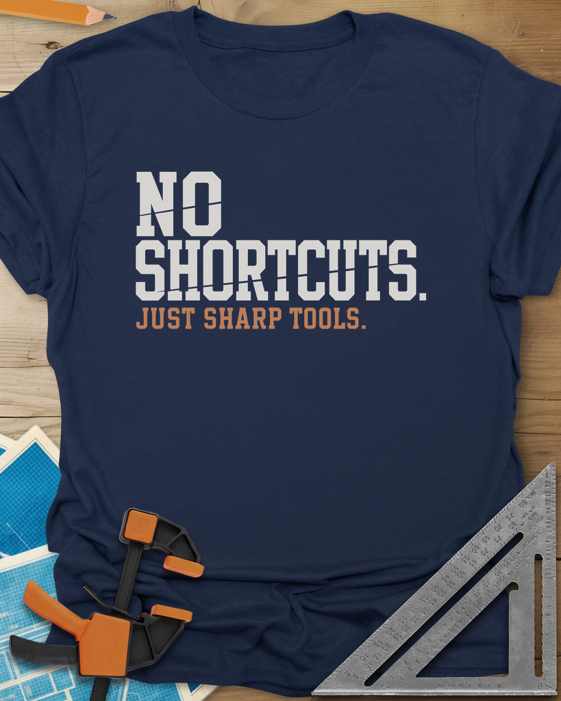 Sharp Tools Tee — navy