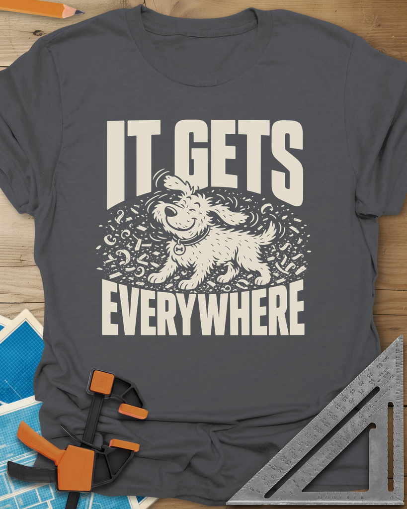 It Gets Everywhere Tee — charcoal