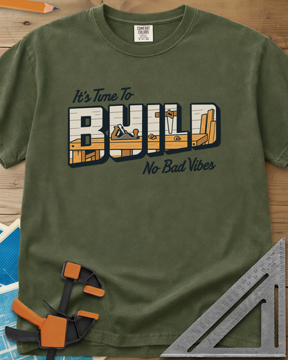 Build Time - Premium Heavyweight Tee — hemp
