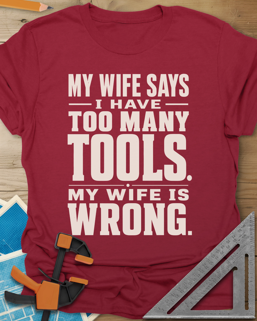 Too Many Tools Tee — cardinal_red