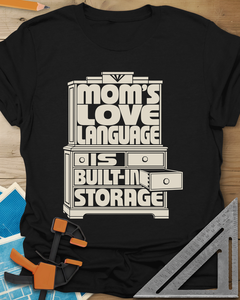 Built-In Storage Tee — black