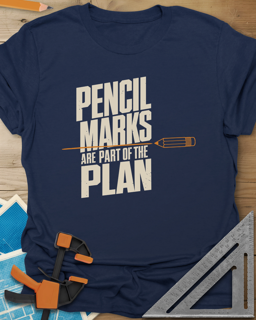 Pencil Marks Tee — navy