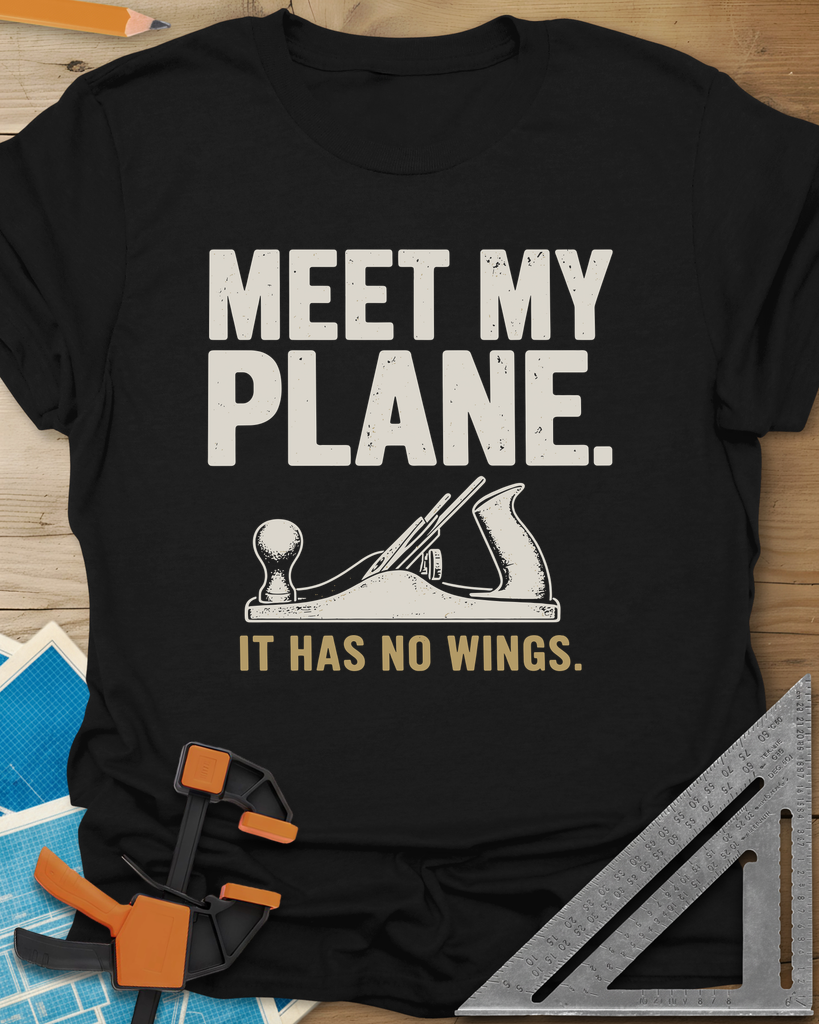 Meet My Plane Tee — black