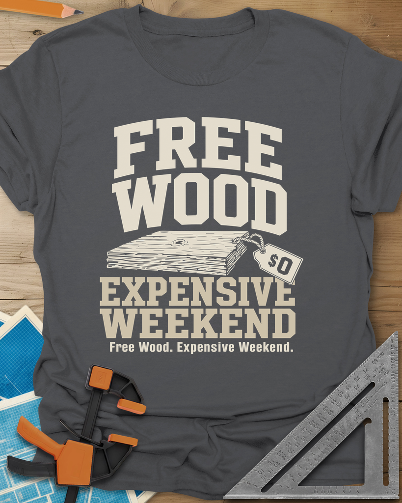 Free Wood Tee — charcoal