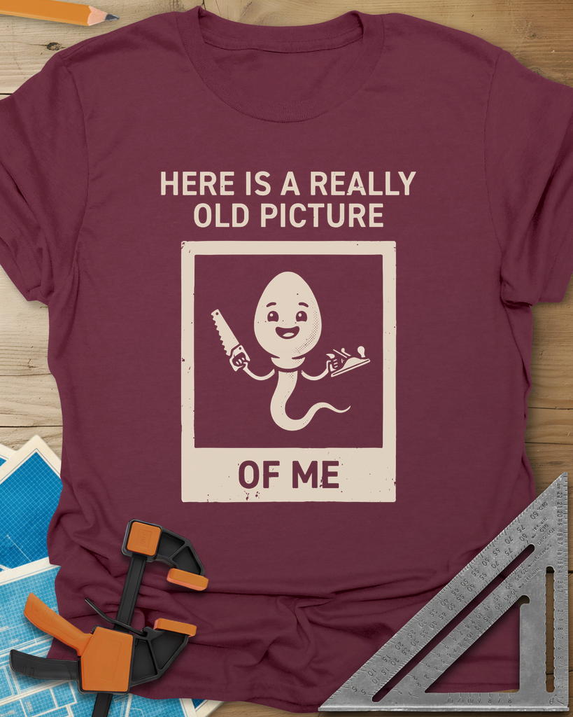 Old Picture Tee — maroon