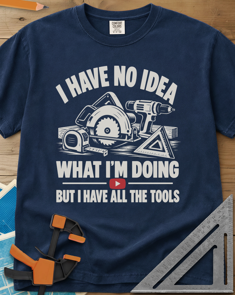 All The Tools - Premium Heavyweight Tee — navy