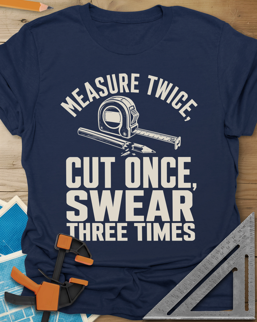 Swear Three Times Tee — navy