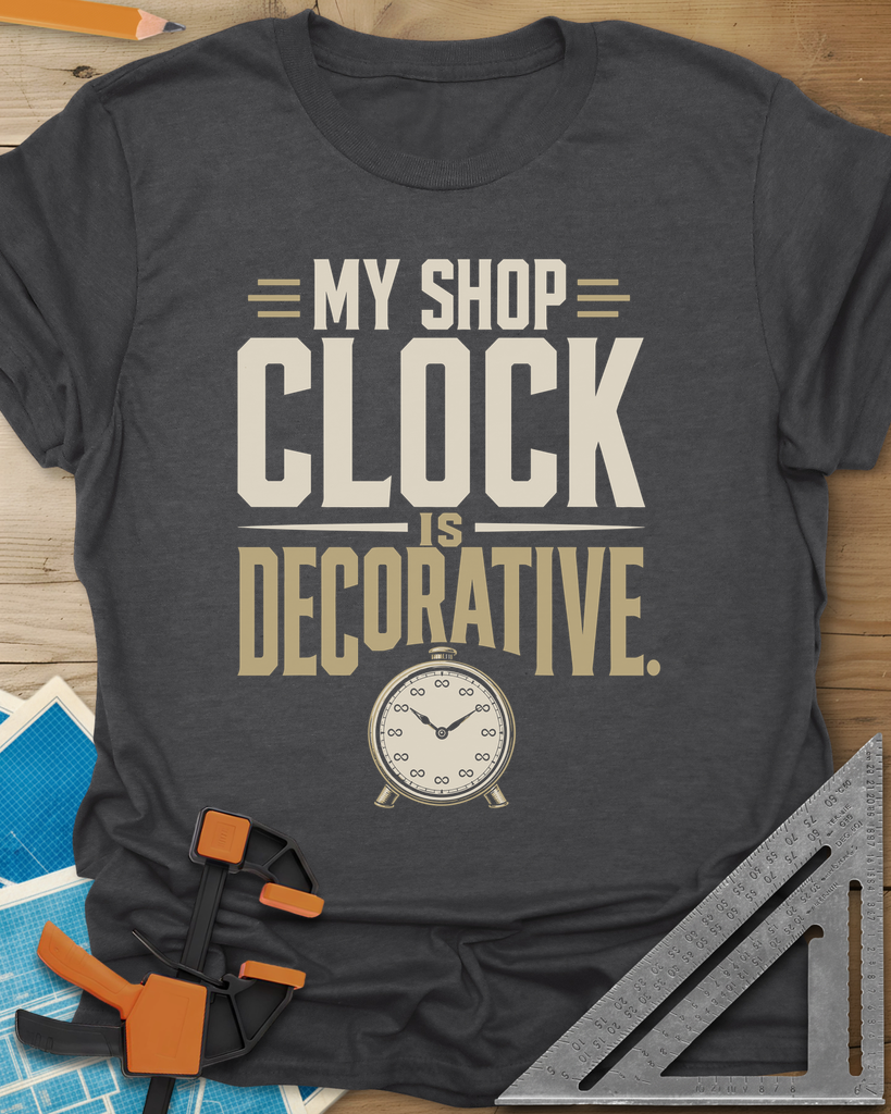Decorative Clock Tee — dark_heather_grey