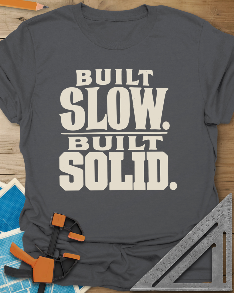 Built Solid Tee — charcoal