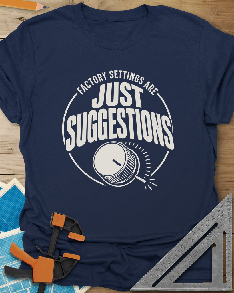 Factory Suggestions Tee — navy