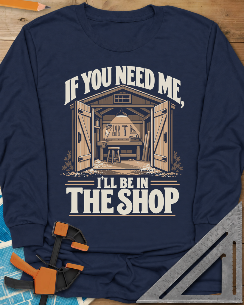 In The Shop Long Sleeve Tee — navy