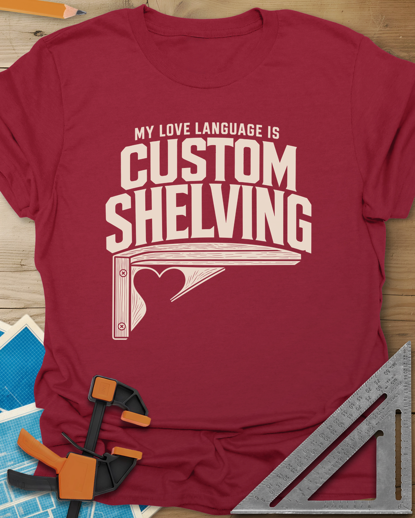 Custom Shelving Tee — cardinal_red
