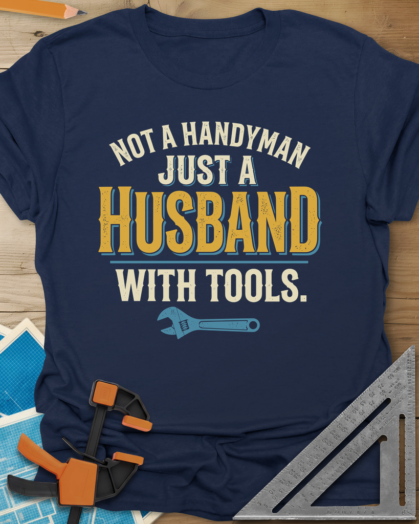 Husband With Tools Tee — navy