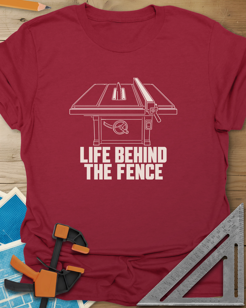 Behind The Fence Tee — cardinal_red