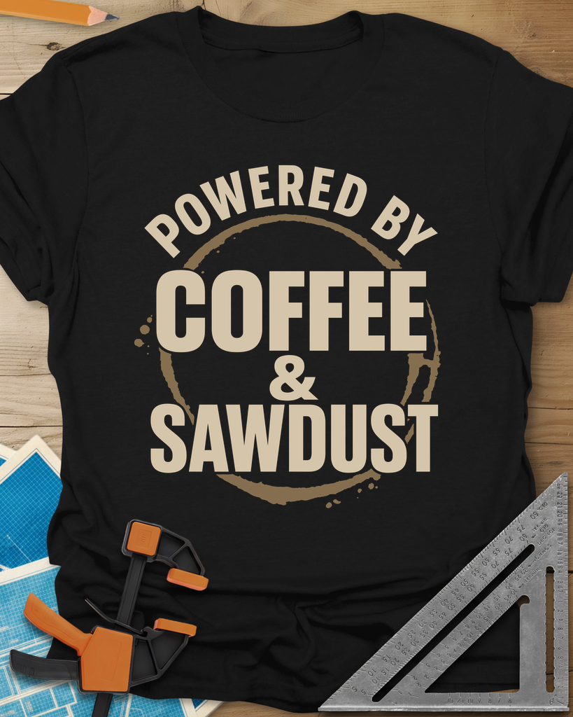 Coffee & Sawdust Tee — black
