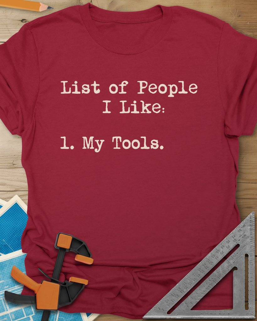 Tool List Tee — cardinal_red