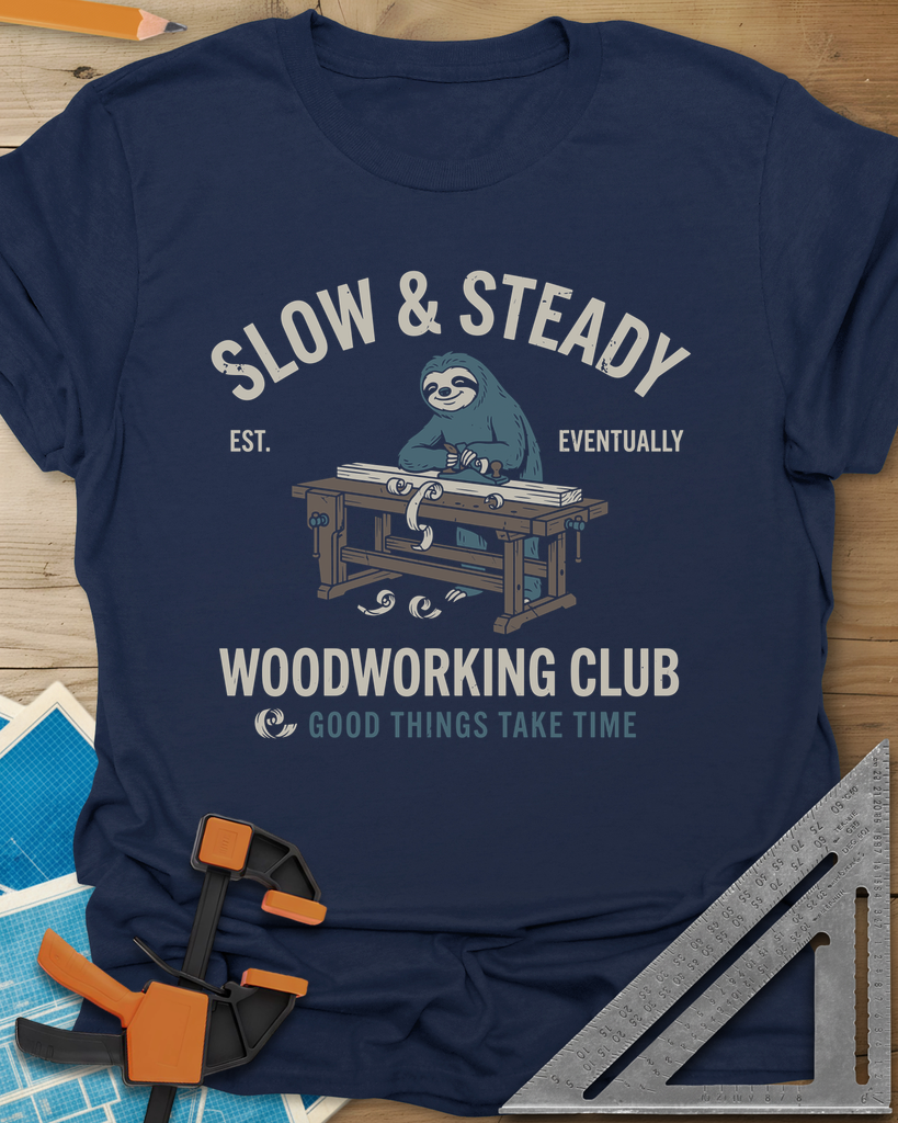 Slow Steady Tee — navy