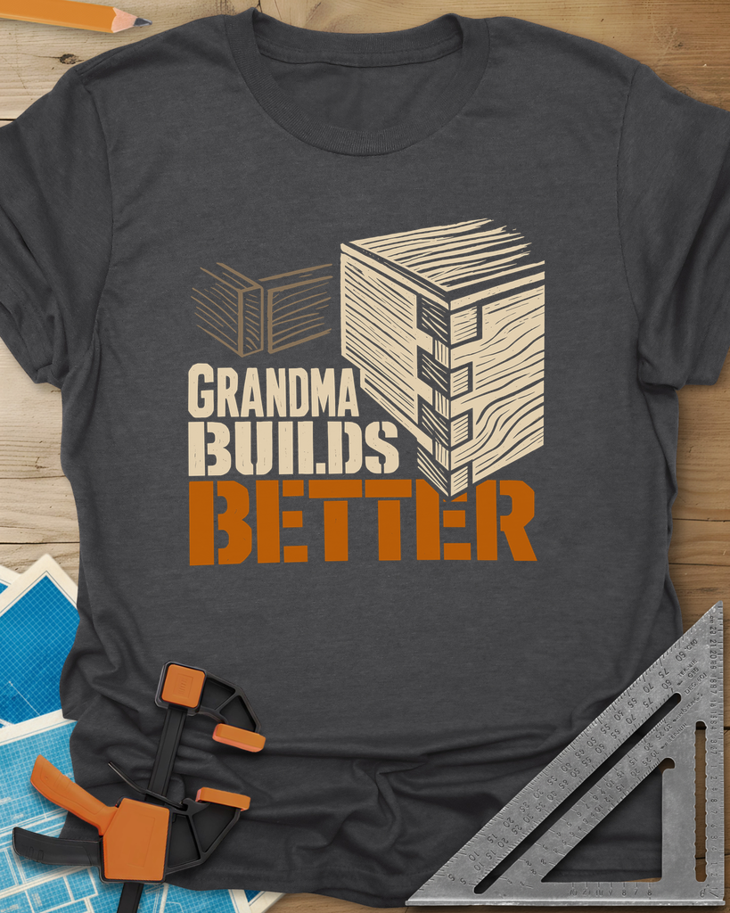 Grandma Builds Tee — dark_heather_grey