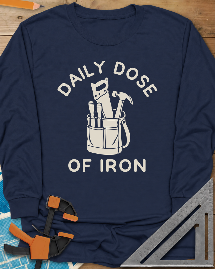 Daily Dose Long Sleeve Tee — navy