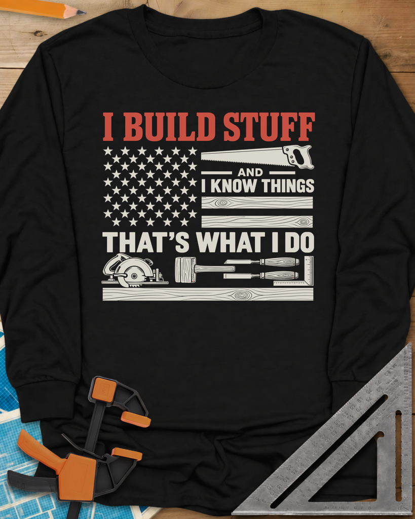 Build & Know Long Sleeve Tee — black