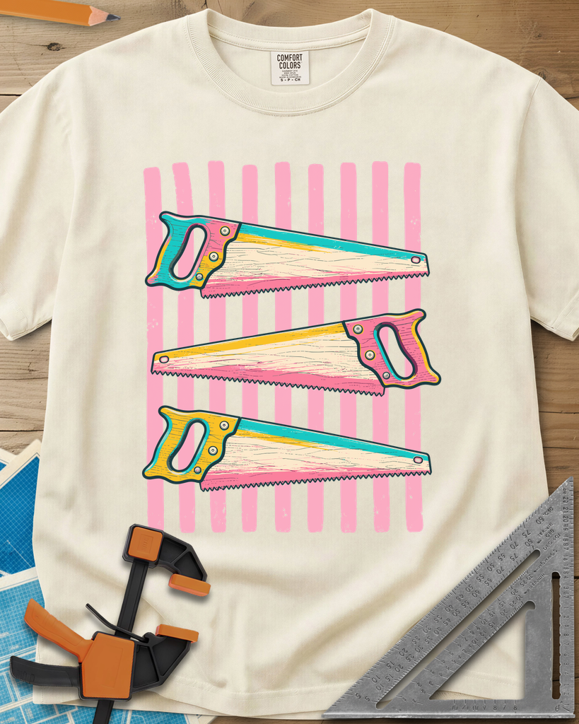 Colorful Saws - Premium Heavyweight Tee — ivory