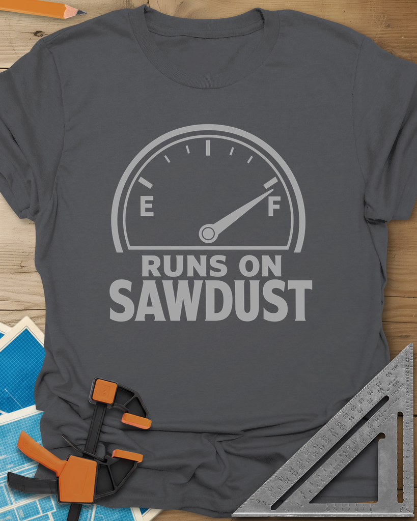 Sawdust Power Tee — charcoal