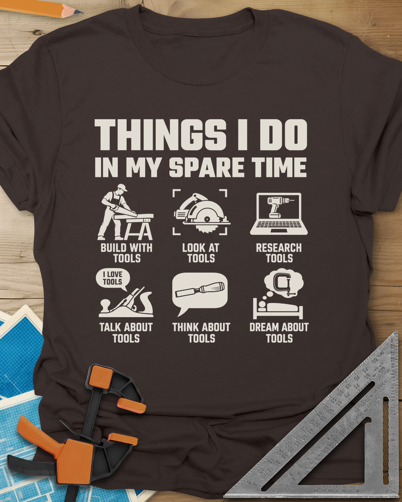 Spare Time Tools Tee — dark_chocolate