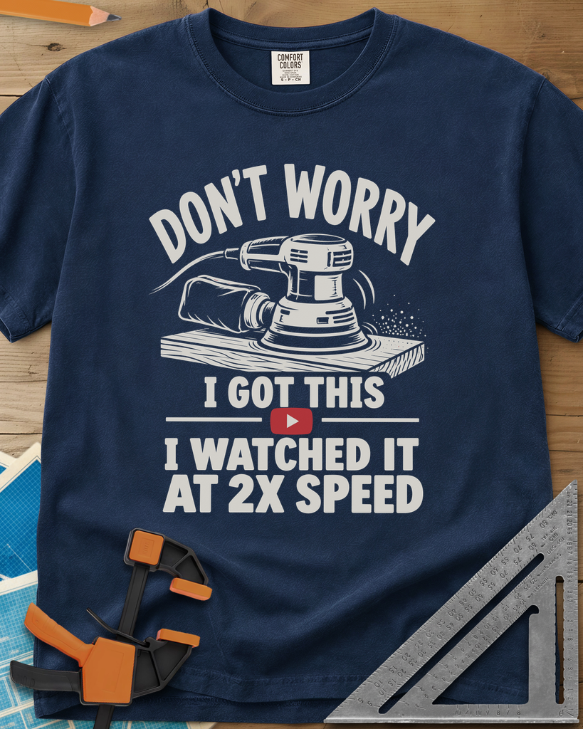 2x Speed - Premium Heavyweight Tee — navy