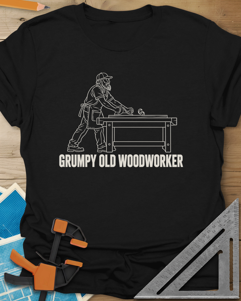 Grumpy Woodworker Tee — black