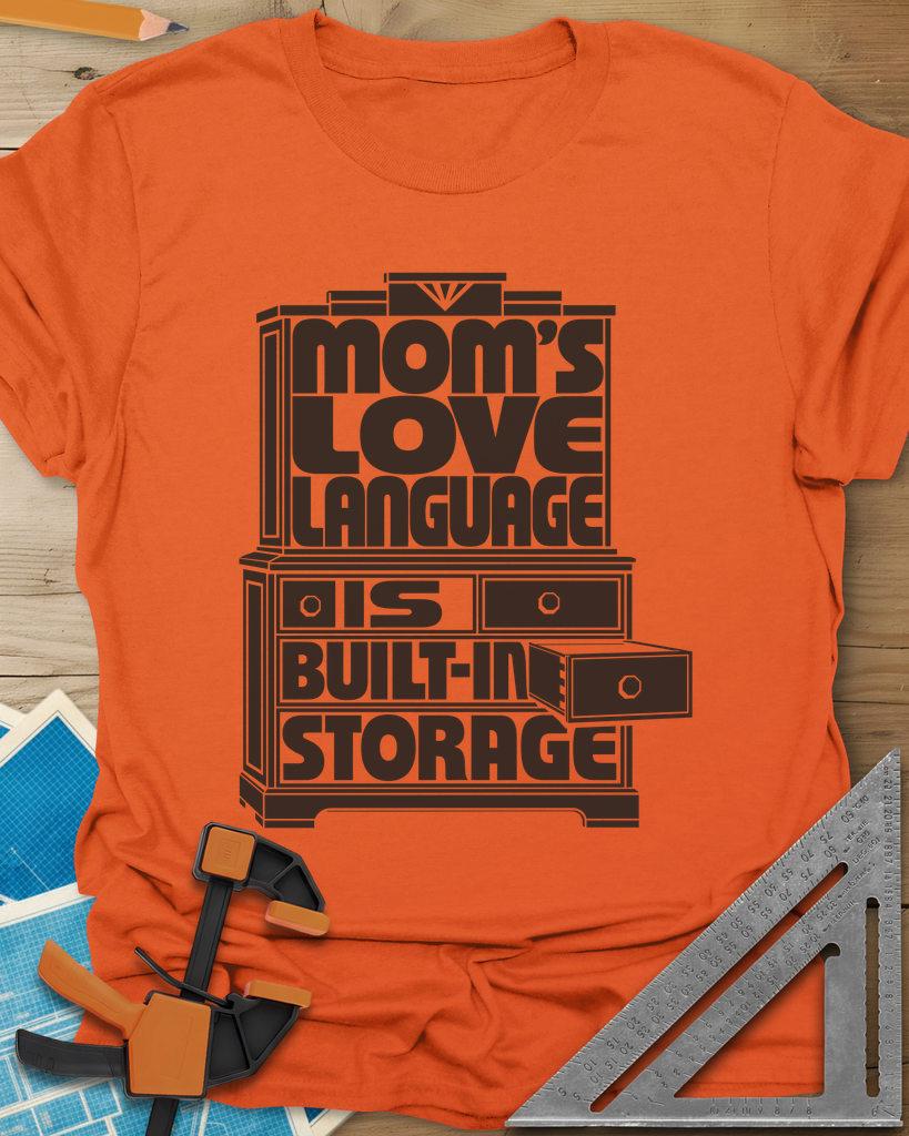 Built-In Storage Tee — orange