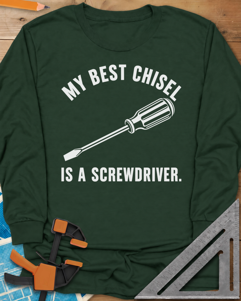 Chisel Screwdriver Long Sleeve Tee — forest_green