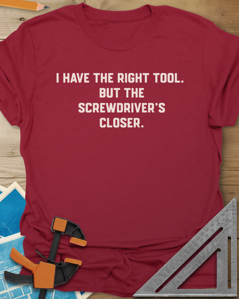 Right Tool Tee — cardinal_red