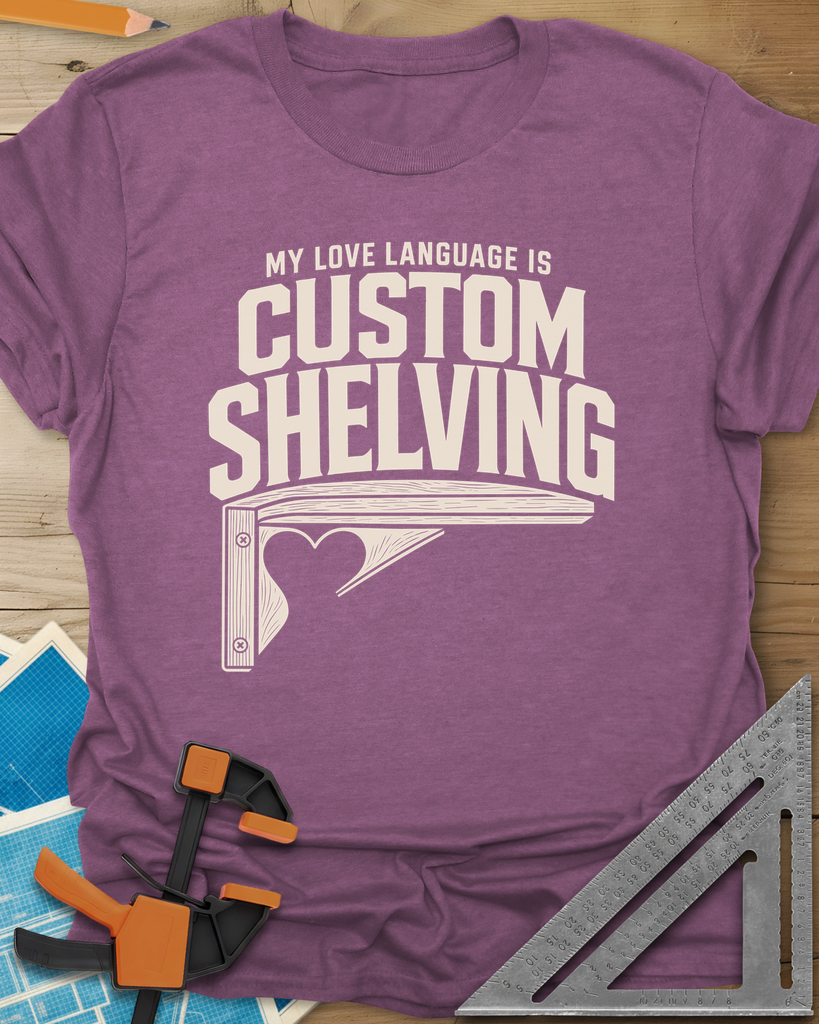 Custom Shelving Tee — heather_maroon