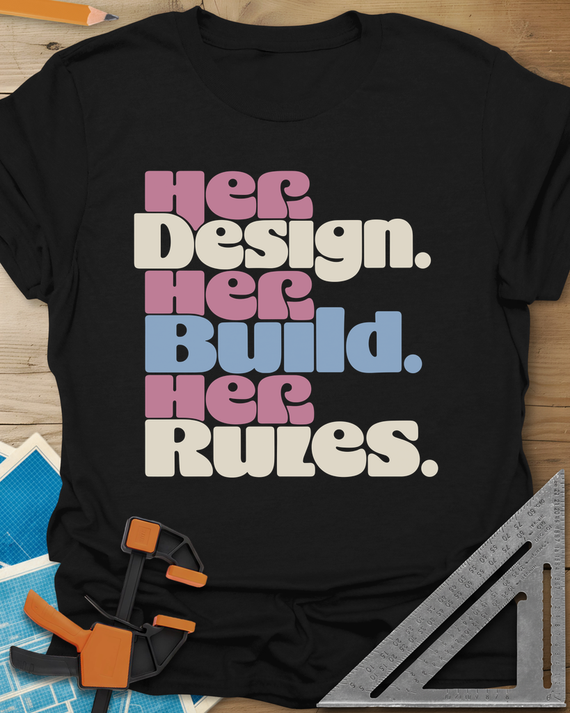 Her Rules Tee — black