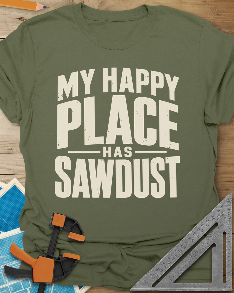 Happy Sawdust Tee — military_green