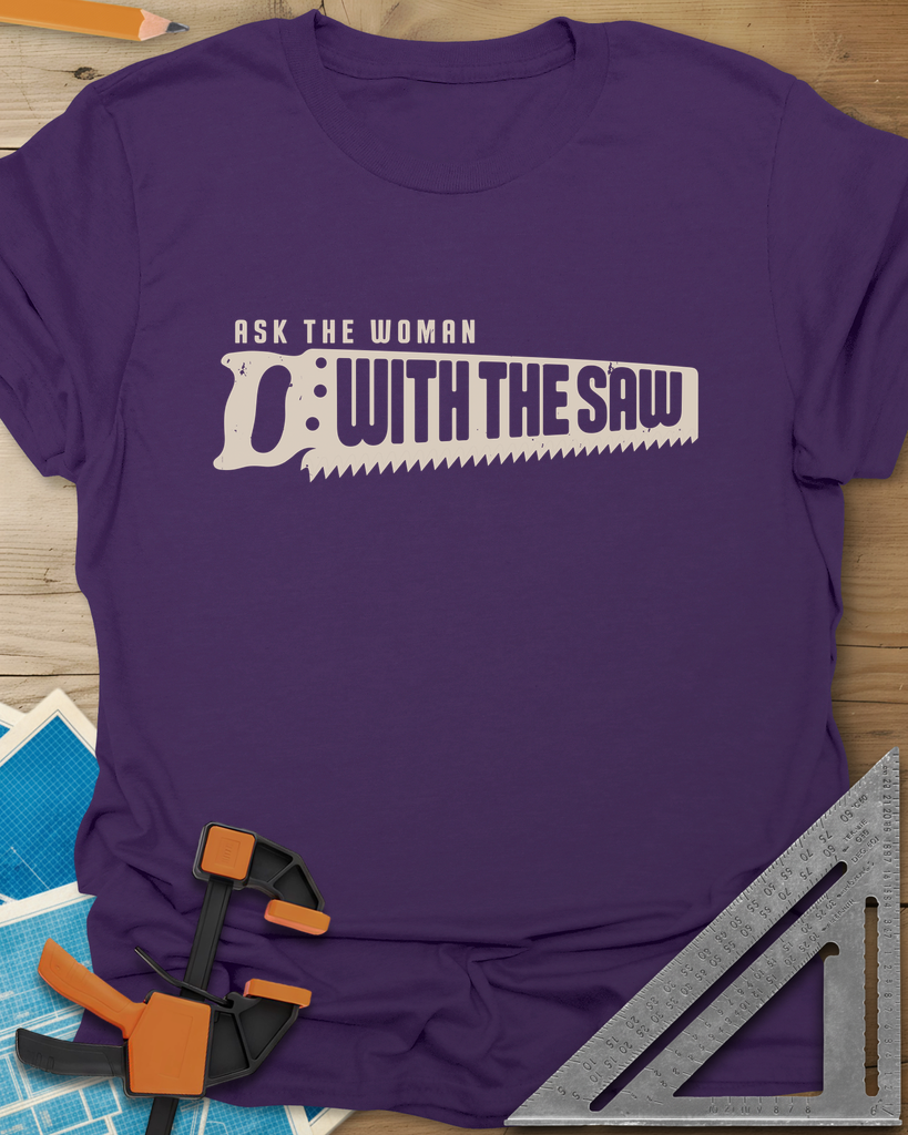 Ask The Saw Tee — purple