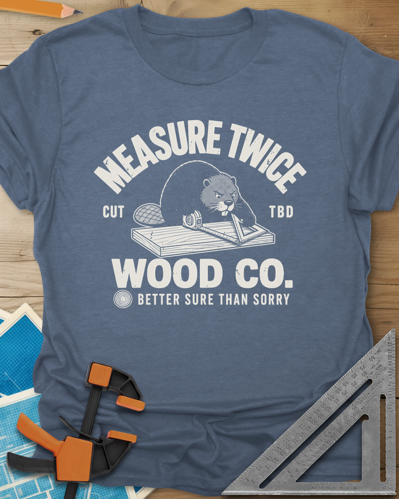 Measure Twice Tee — heather_indigo