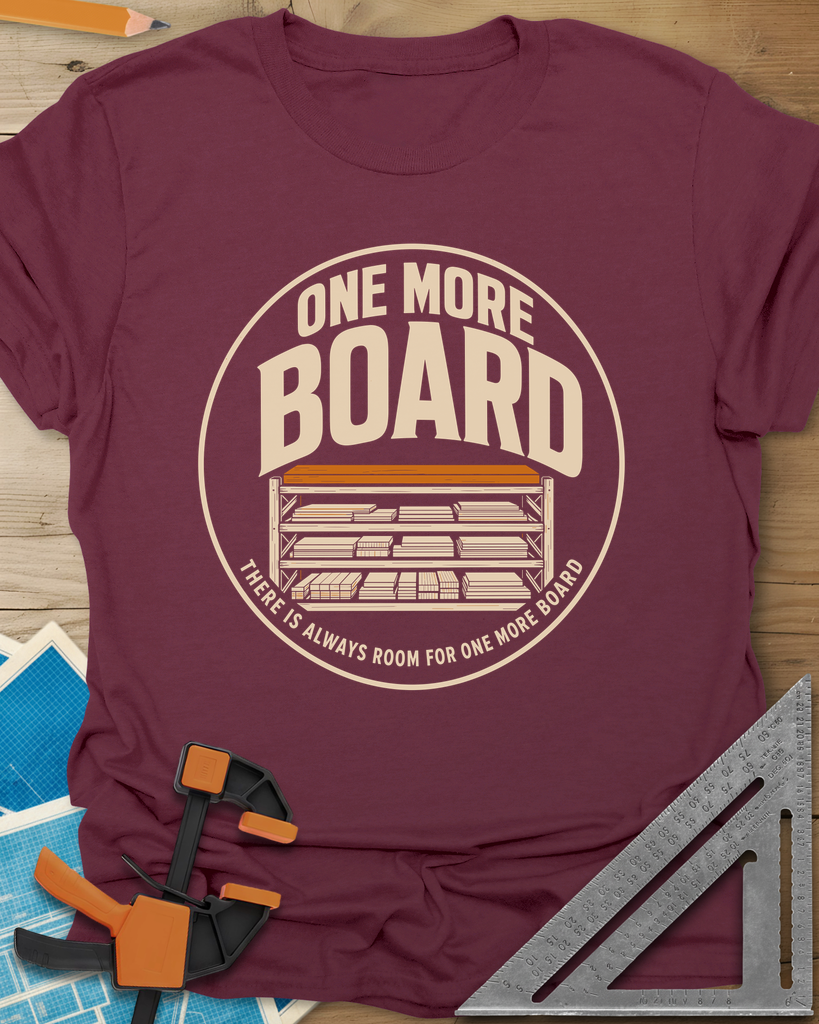 One More Board Tee — maroon
