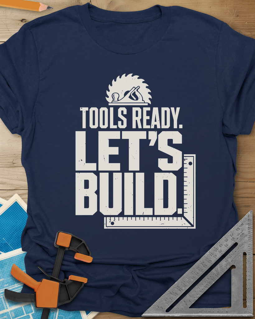 Let'S Build Tee — navy