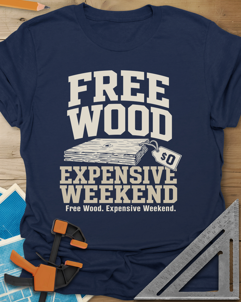 Free Wood Tee — navy