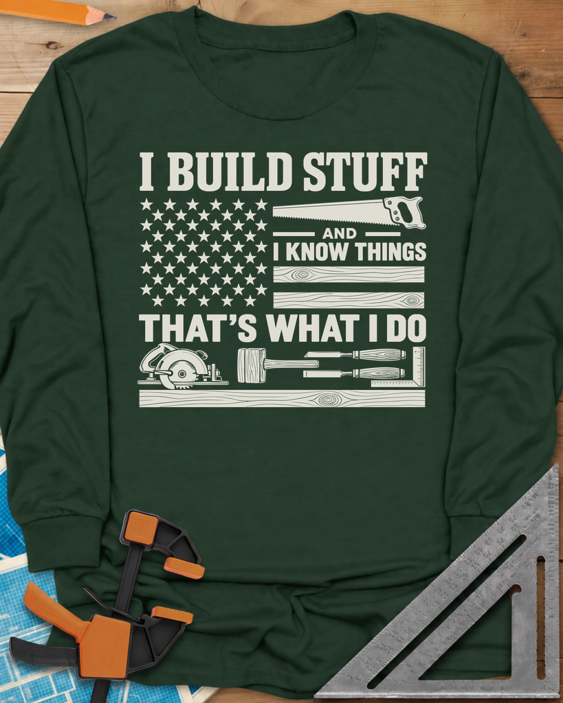 Build & Know Long Sleeve Tee — forest_green