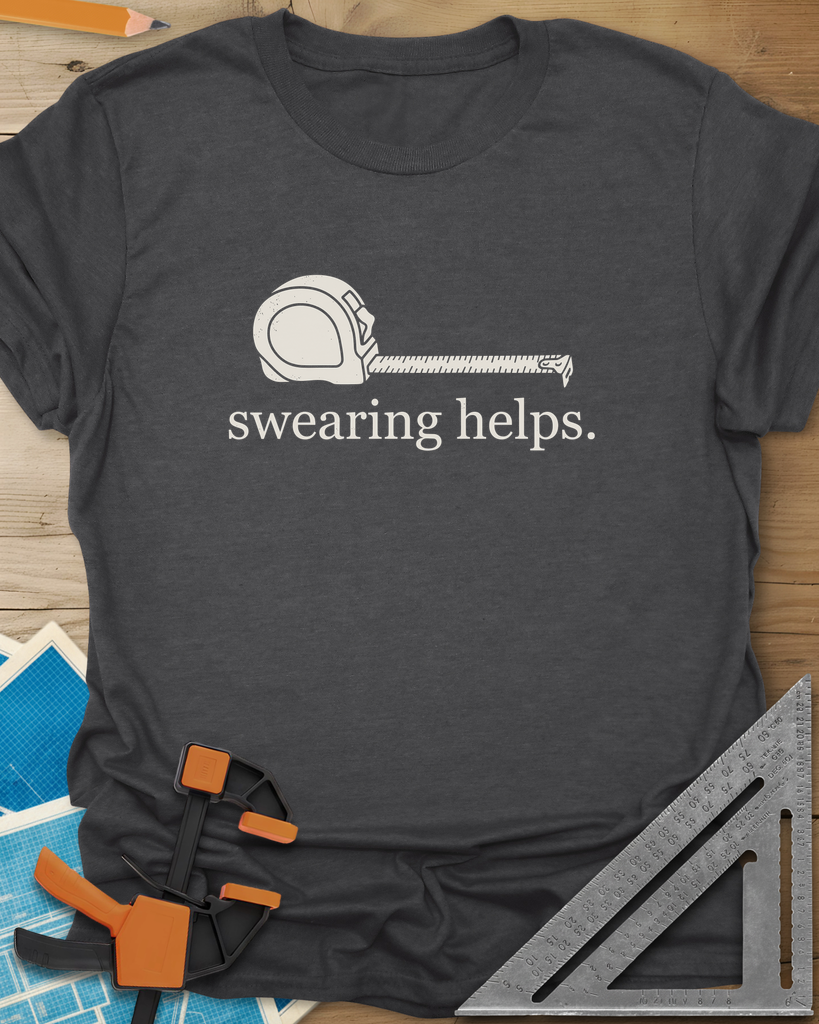 Swearing Helps Tee — dark_heather_grey