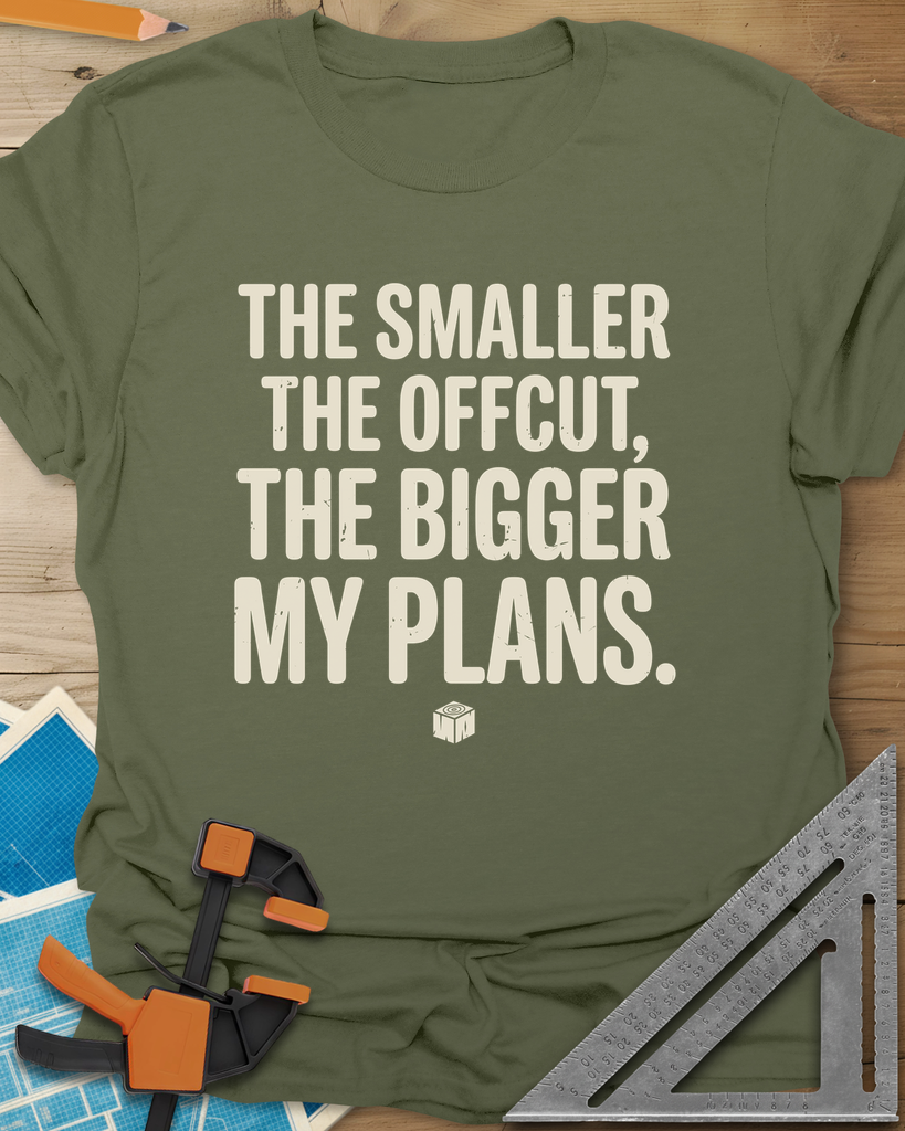 The Smaller The Offcut Tee — military_green