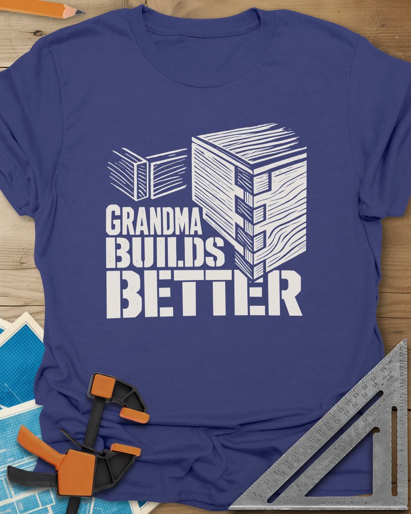 Grandma Builds Tee — metro_blue