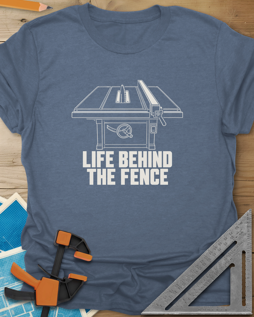Behind The Fence Tee — heather_indigo